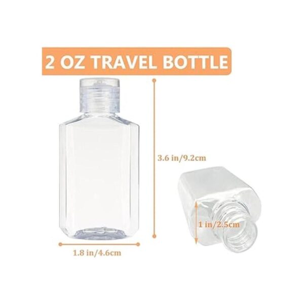 Paquete de 40 botellas de plástico recargables de 2 onzas_2
