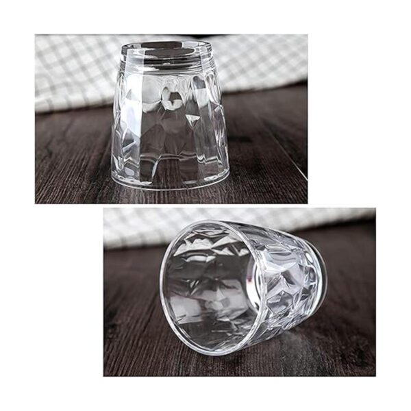 Paquete de 4 vasos de agua transparentes de plástico