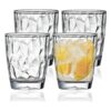 Paquete de 4 vasos de agua transparentes de plástico