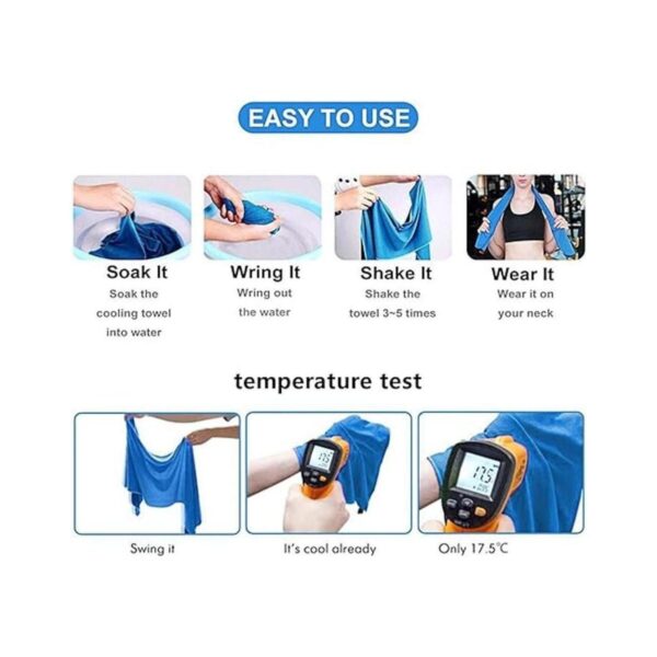 Paquete de 4 toallas de refrigeración 40 x 12 pulgadas