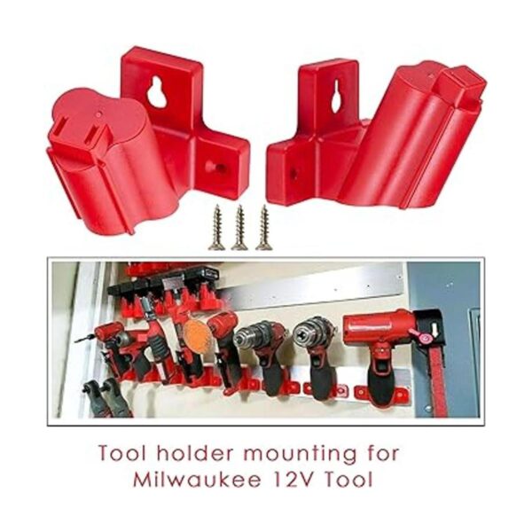 Paquete de 4 soportes para herramientas Milwaukee M12 12 V