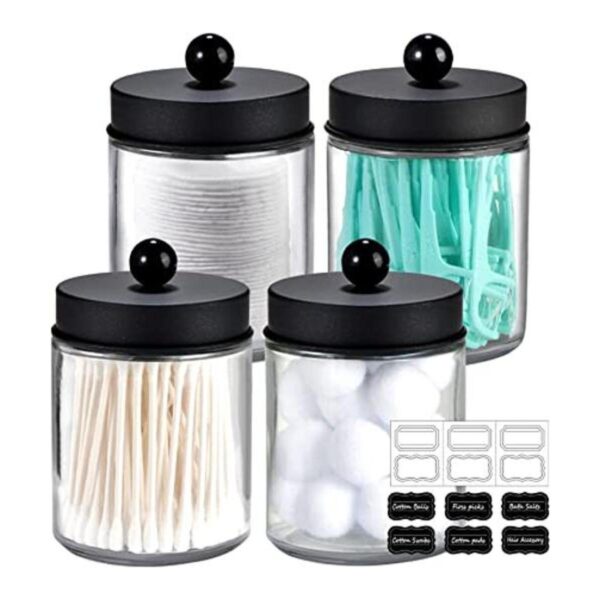 Paquete de 4 tarros de boticario para cuarto de baño