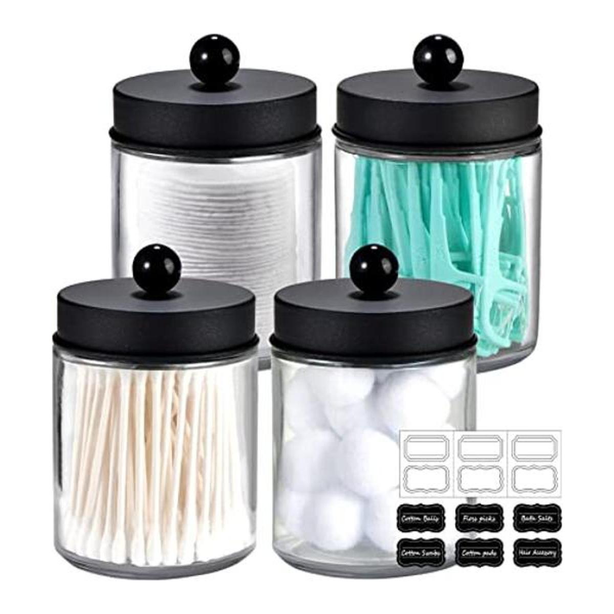 Paquete de 4 tarros de boticario para cuarto de baño