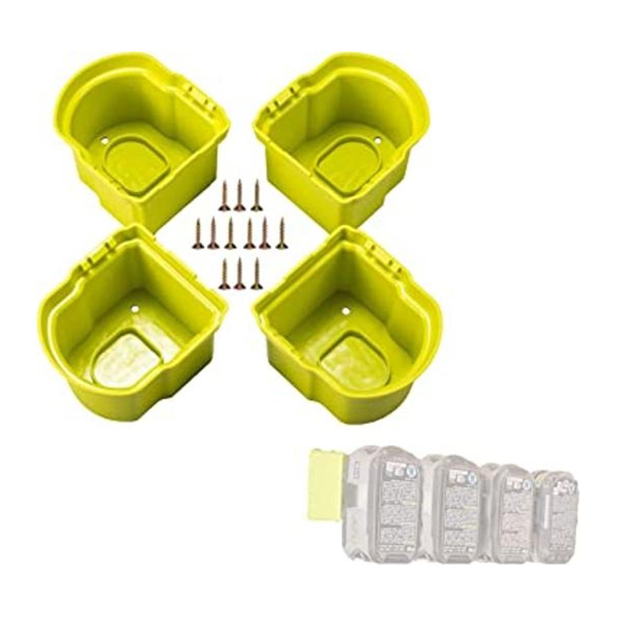 Paquete de 4 soportes de batería para Ryobi de 18 V para