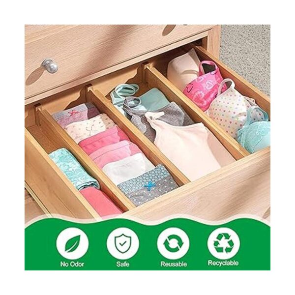 Paquete de 4 separadores de cajones para ropa separadores