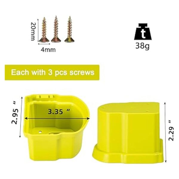 Paquete de 4 soportes de batería para Ryobi de 18 V para_2