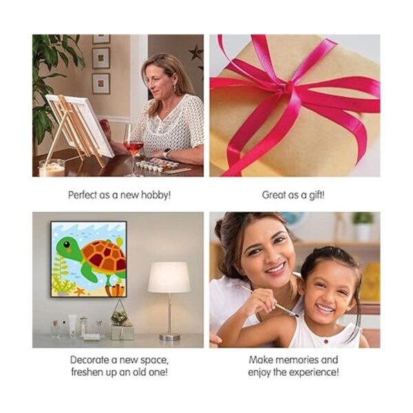 Paquete de 4 pinturas por números para niños pintura