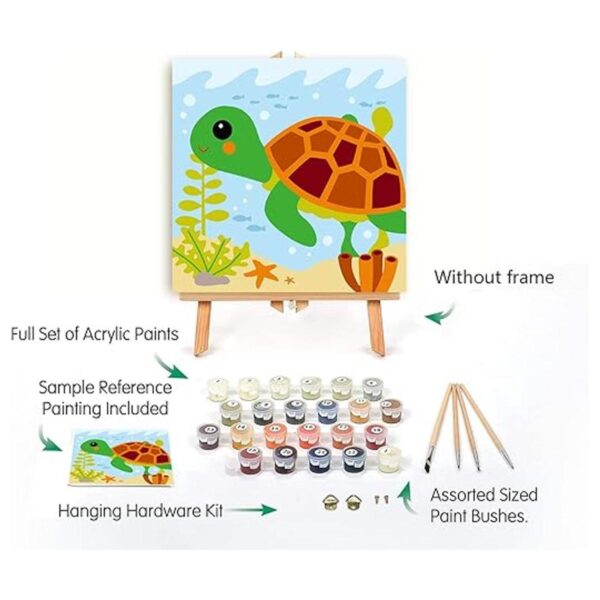 Paquete de 4 pinturas por números para niños pintura