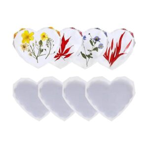 Paquete de 4 moldes para posavasos de resina epoxi con_1