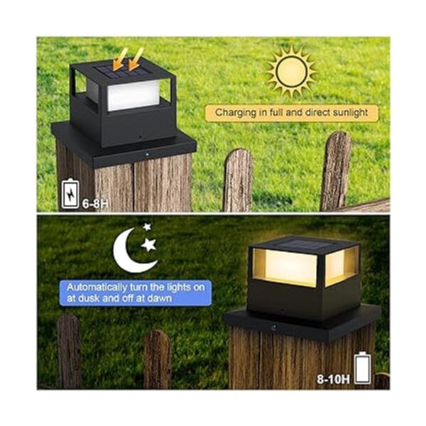 Paquete de 4 luces solares para postes de luces solares