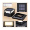 Paquete de 4 luces solares para postes de luces solares
