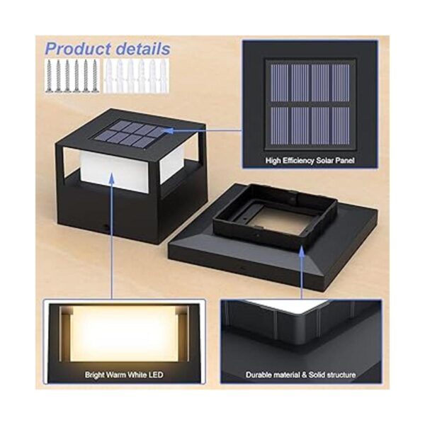 Paquete de 4 luces solares para postes de luces solares