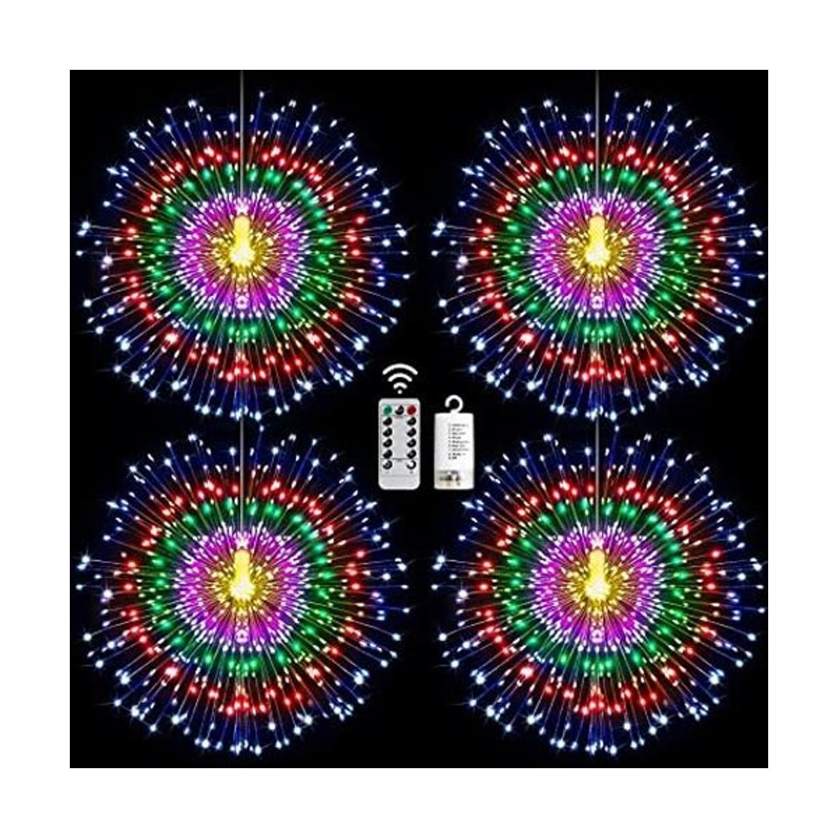 Paquete de 4 luces colgantes de Navidad de destello de