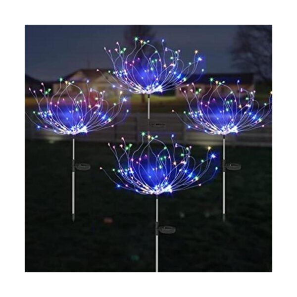 Paquete de 4 luces solares de fuegos artificiales para_1