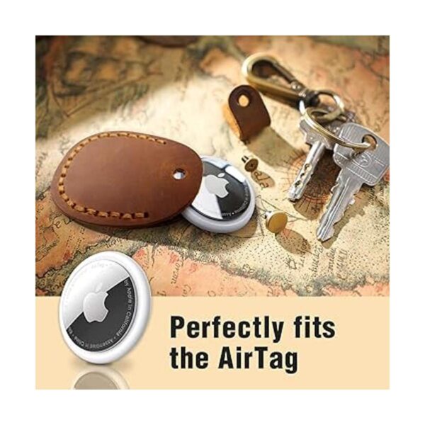 Paquete de 4 fundas de cuero para AirTag Tracker soporte