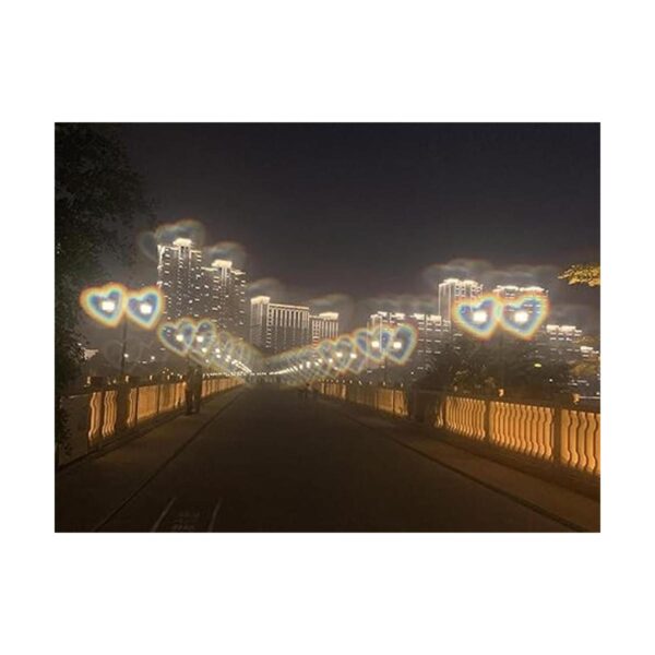 Paquete de 4 lentes de sol en forma de corazón con efecto_6