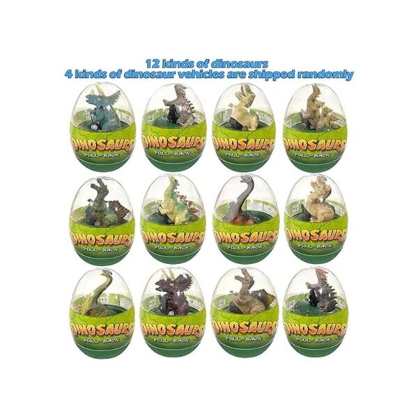 Paquete de 4 huevos gigantes con autos de dinosaurio_2