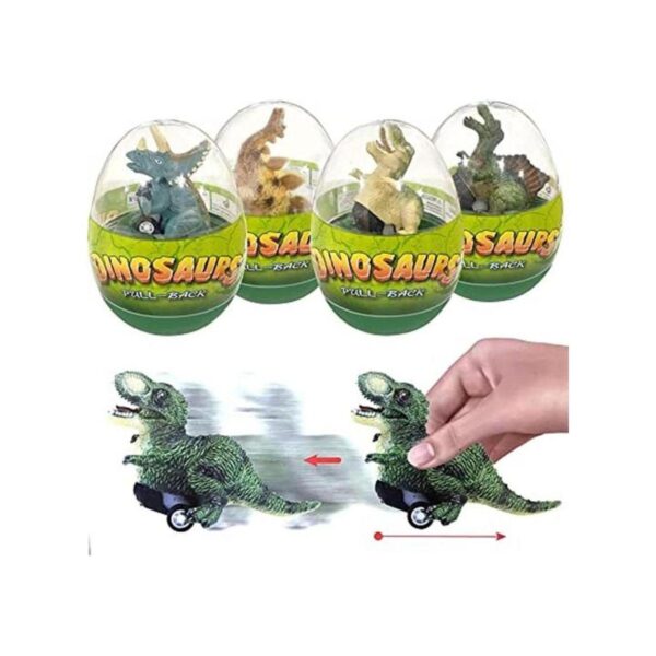 Paquete de 4 huevos gigantes con autos de dinosaurio_1