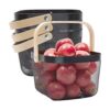 Paquete de 4 cestas cuadradas de malla para frutas con