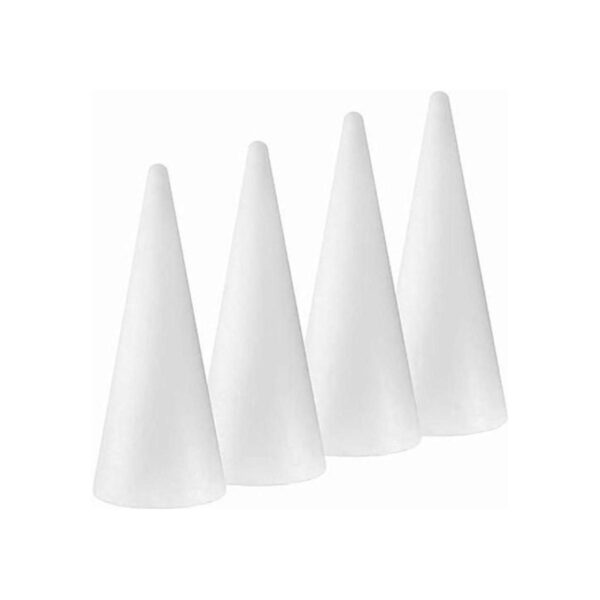 Paquete de 4 conos de espuma para manualidades 4.6 x 15.4
