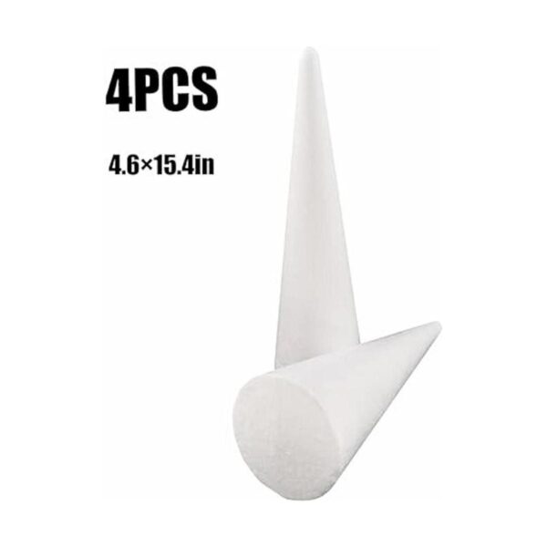 Paquete de 4 conos de espuma para manualidades 4.6 x 15.4