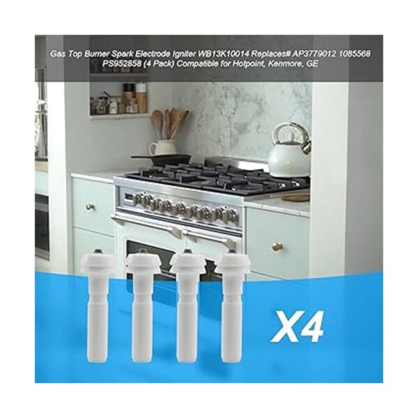 Paquete de 4 electrodos de chispa para horno de gas para