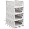 Paquete de 4 cubos de almacenamiento de plástico plegable_6