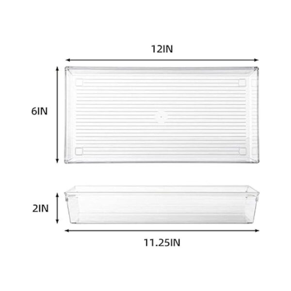 Paquete de 4 cajones de plástico transparente de 12 x 6_2
