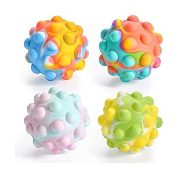 Paquete de 4 bolas de juguete sensorial Push Pop Bubble_1