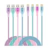 Paquete de 4 cables Lightning para iPhone 4 colores_1