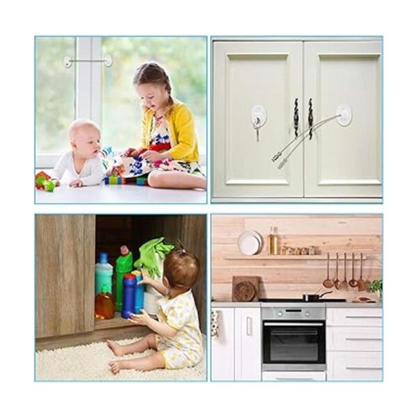 Paquete de 4 cerraduras de puerta de refrigerador con
