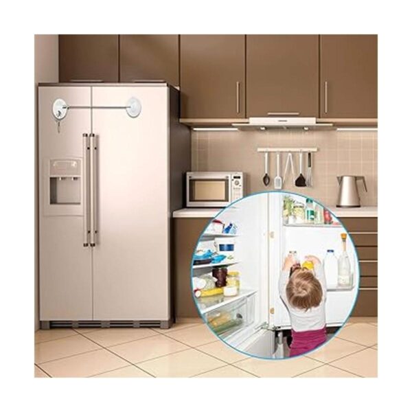 Paquete de 4 cerraduras de puerta de refrigerador con