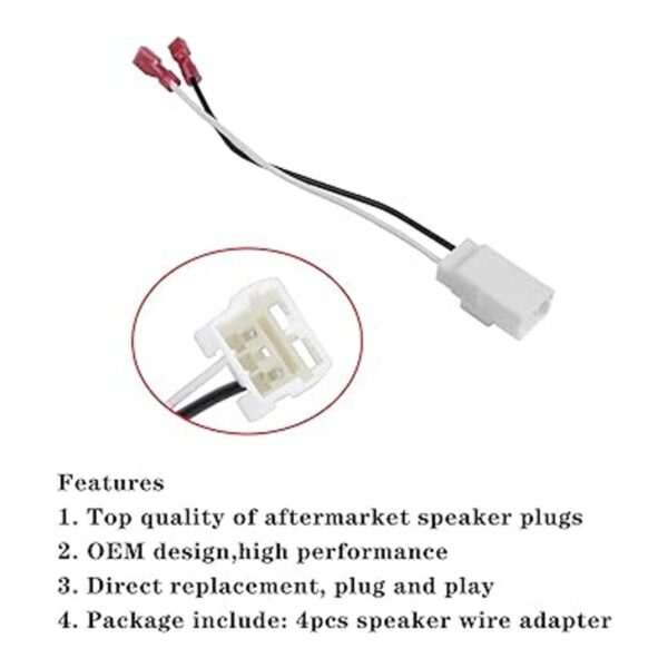 Paquete de 4 arnés de altavoz para modelos Jeep Dodge_4