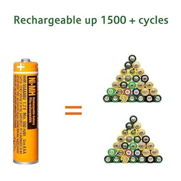 Paquete de 4 baterías recargables HHR55AAABU NIMH 1.2V_4