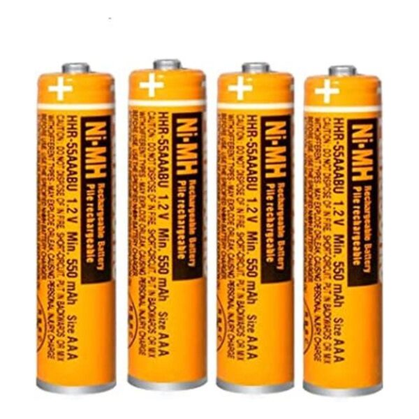 Paquete de 4 baterías recargables HHR55AAABU NIMH 1.2V_1