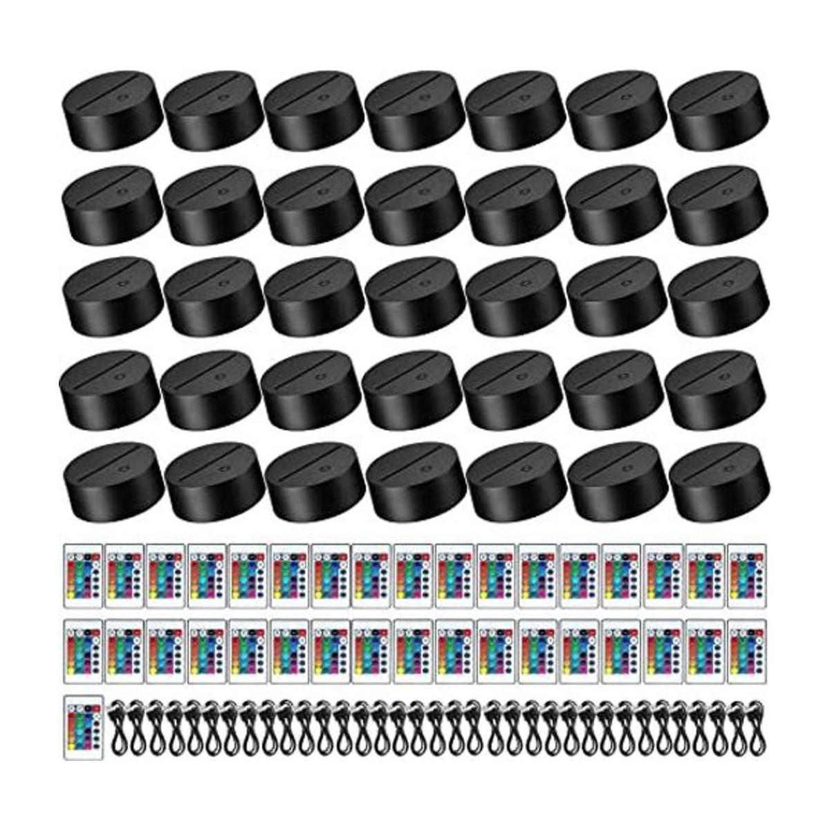 Paquete de 35 bases de luz LED 3D base de lámpara LED de