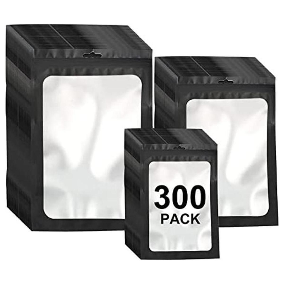 Paquete de 300 bolsas resellables de tereftalato de