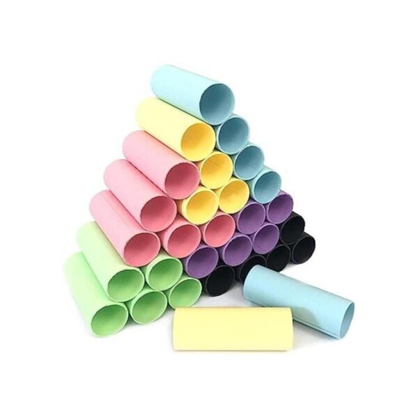 Paquete de 30 tubos de cartón multicolores para