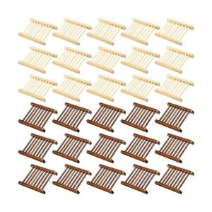 Paquete de 30 soportes para jabón de madera de bambú