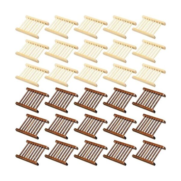 Paquete de 30 soportes para jabón de madera de bambú