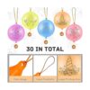 Paquete de 30 globos de látex grandes con mango de goma_2