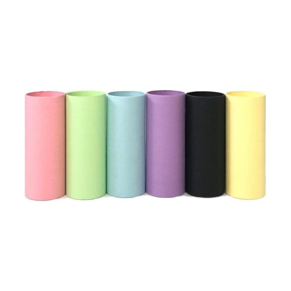 Paquete de 30 tubos de cartón multicolores para