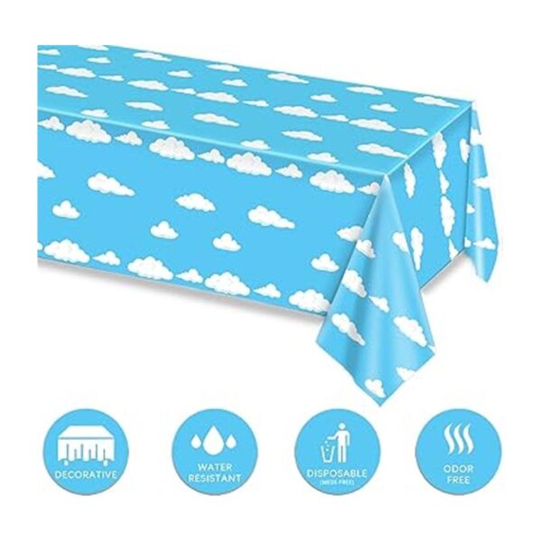 Paquete de 3 manteles de fiesta de cumpleaños con nubes