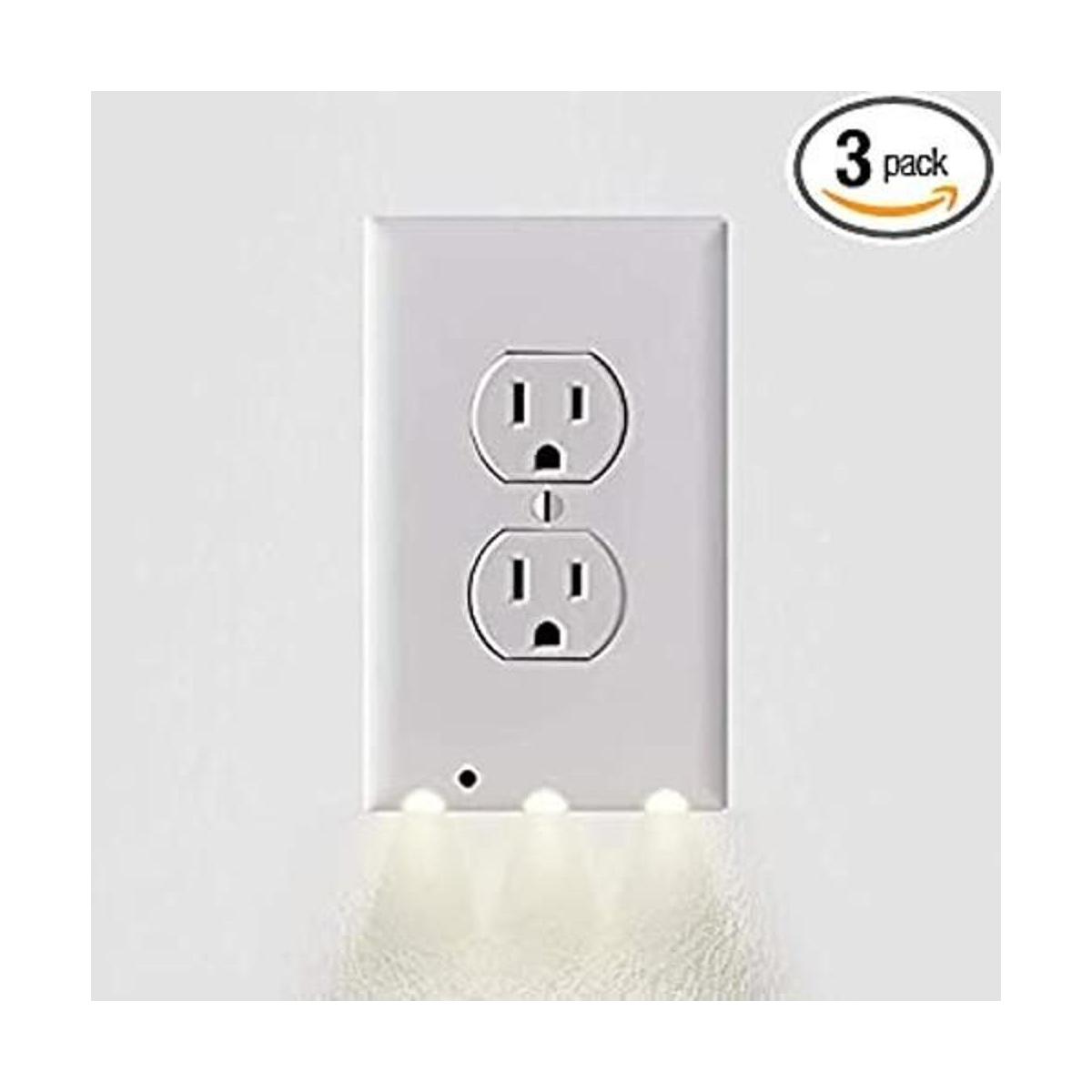 Paquete de 3 luces nocturnas para placa de pared luz de