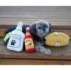Paquete de 3 juguetes masticables para perros de fiesta
