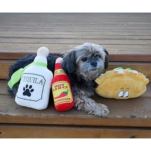 Paquete de 3 juguetes masticables para perros de fiesta