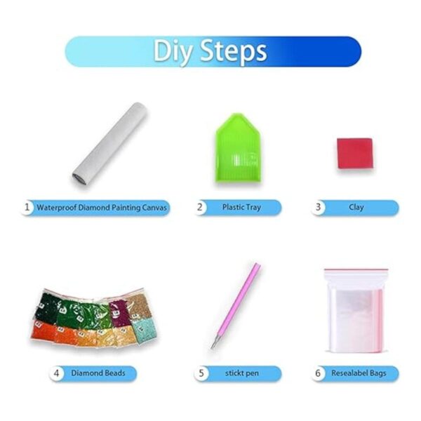 Paquete de 3 kits de pintura de diamantes 5D para adultos