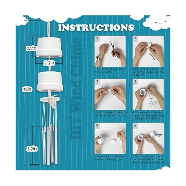 Paquete de 3 kits de carillón de viento para bricolaje_6