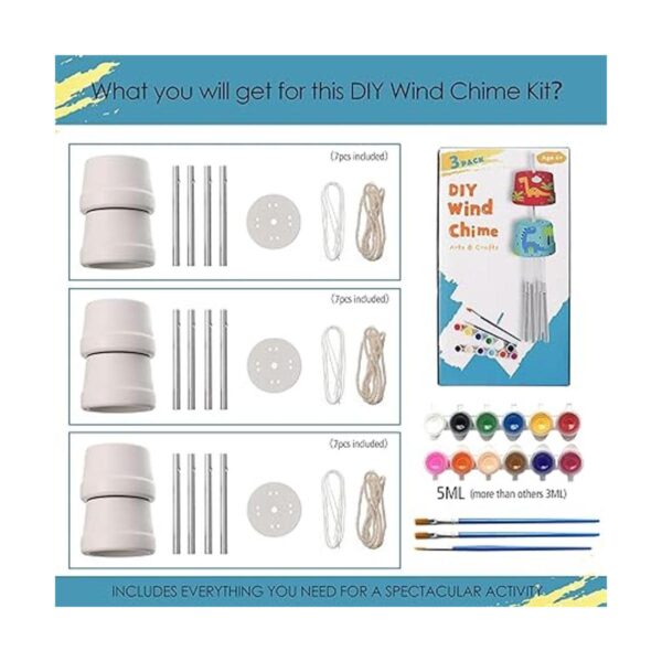 Paquete de 3 kits de carillón de viento para bricolaje_5