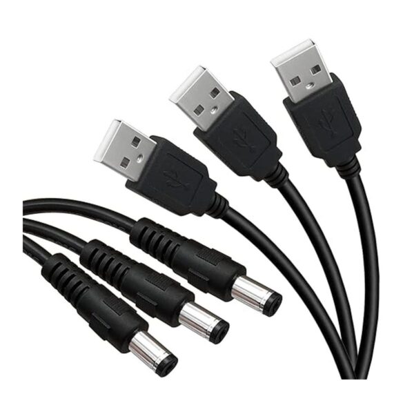 Paquete de 3 conectores USB 2.0 tipo A macho a DC 0.217 x_1